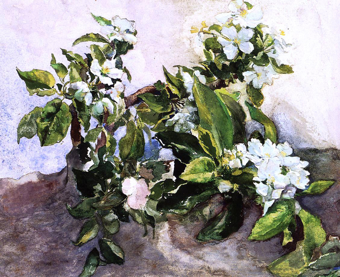 John La Farge Apple Blossoms - Hand Painted Oil Painting
