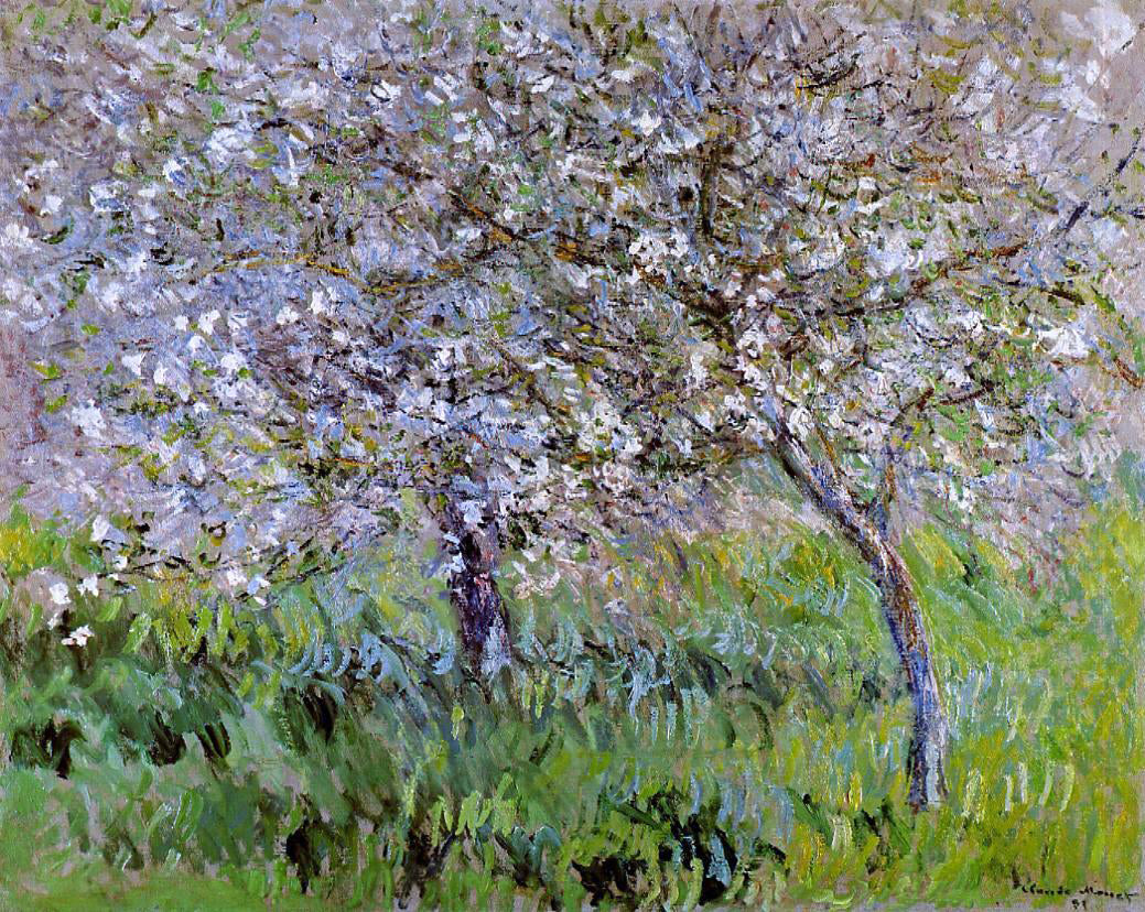 Claude Oscar Monet Apple Trees in Bloom at Giverny - Hand Painted Oil Painting