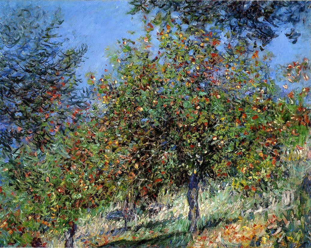 Claude Oscar Monet Apple Trees on the Chantemesle Hill - Hand Painted Oil Painting