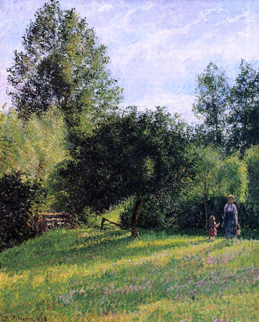 Camille Pissarro Apple Trees, Sunset, Eragny - Hand Painted Oil Painting