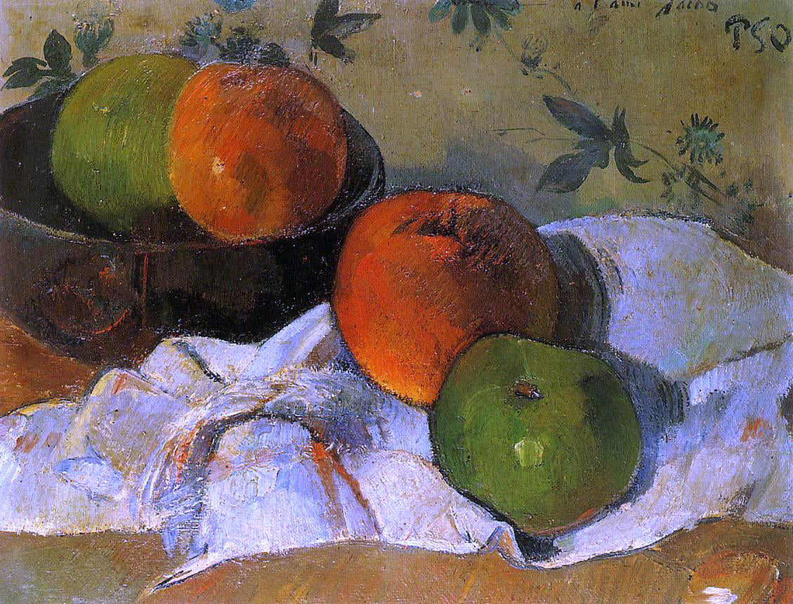 Paul Gauguin Apples and Bowl - Hand Painted Oil Painting
