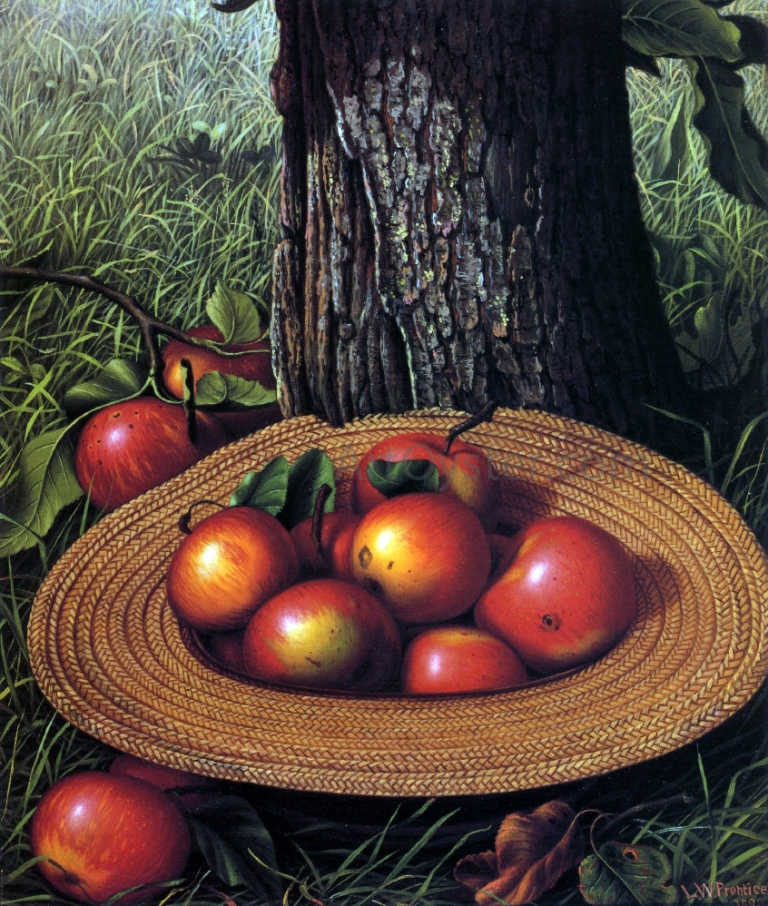  Levi Wells Prentice Apples, Hat and Tree (also known as Straw Hat with Apples) - Hand Painted Oil Painting