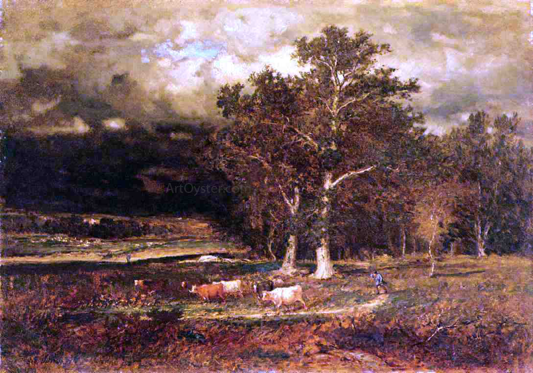 George Inness Approaching Storm - Hand Painted Oil Painting