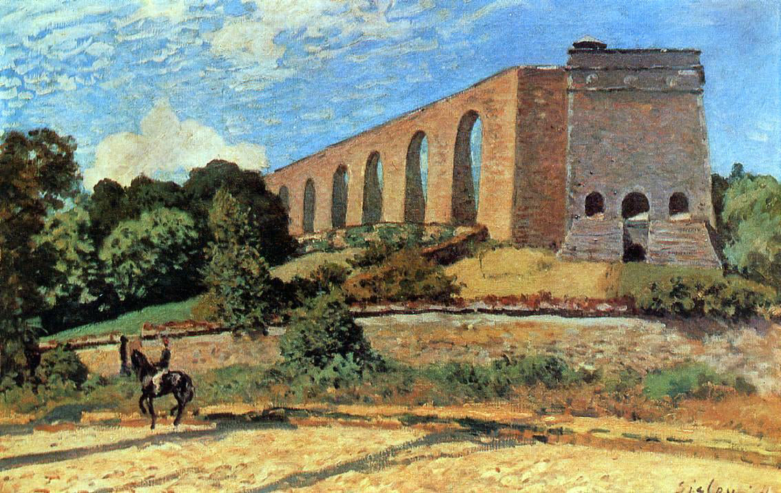 Alfred Sisley Aqueduct at Marly - Hand Painted Oil Painting