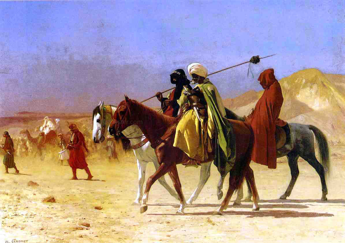 Jean-Leon Gerome Arabs Crossing the Desert - Hand Painted Oil Painting