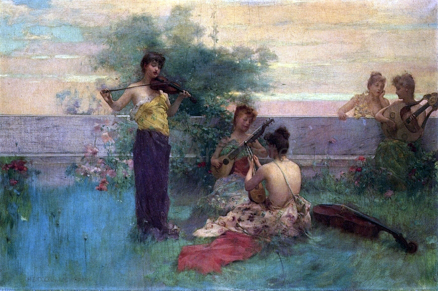 Henry Siddons Mowbray Arcadia - Hand Painted Oil Painting