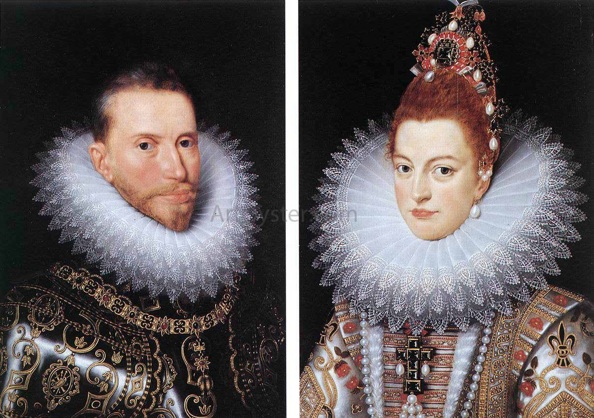 The Younger Frans Pourbus Archdukes Albert and Isabella - Hand Painted Oil Painting