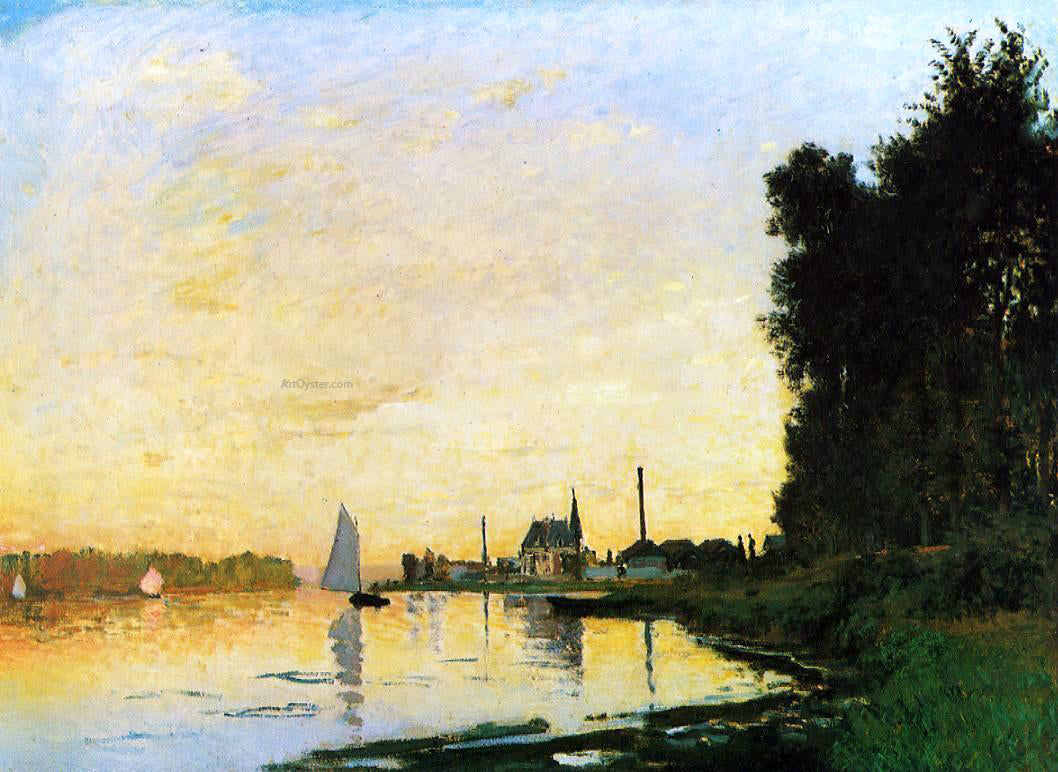 Claude Oscar Monet Argenteuil, Late Afternoon - Hand Painted Oil Painting