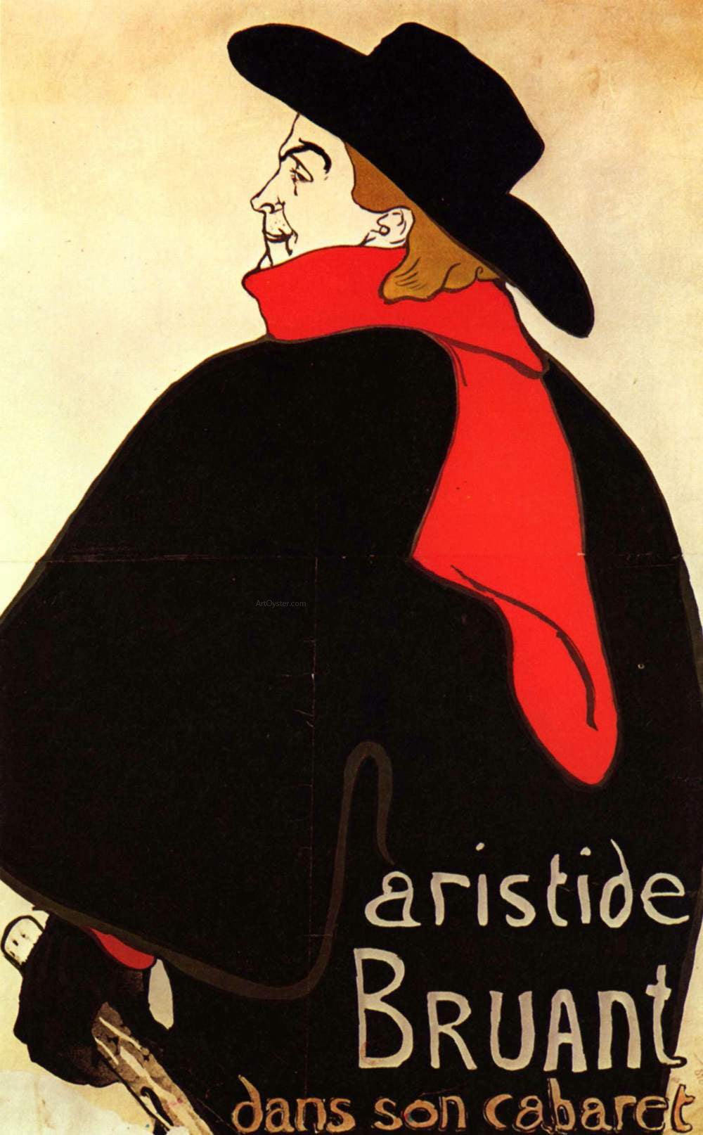 Henri De Toulouse-Lautrec Aristide Bruant in his Cabaret - Hand Painted Oil Painting
