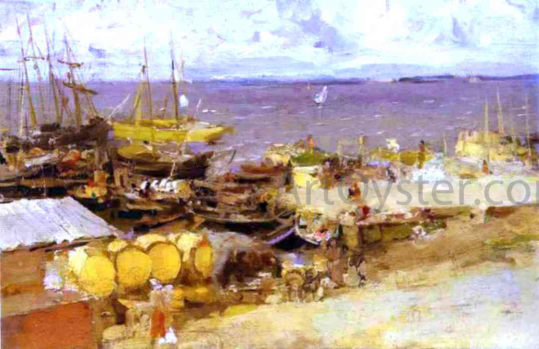 Constantin Alexeevich Korovin Arkhangelsk Port on Dvina. - Hand Painted Oil Painting