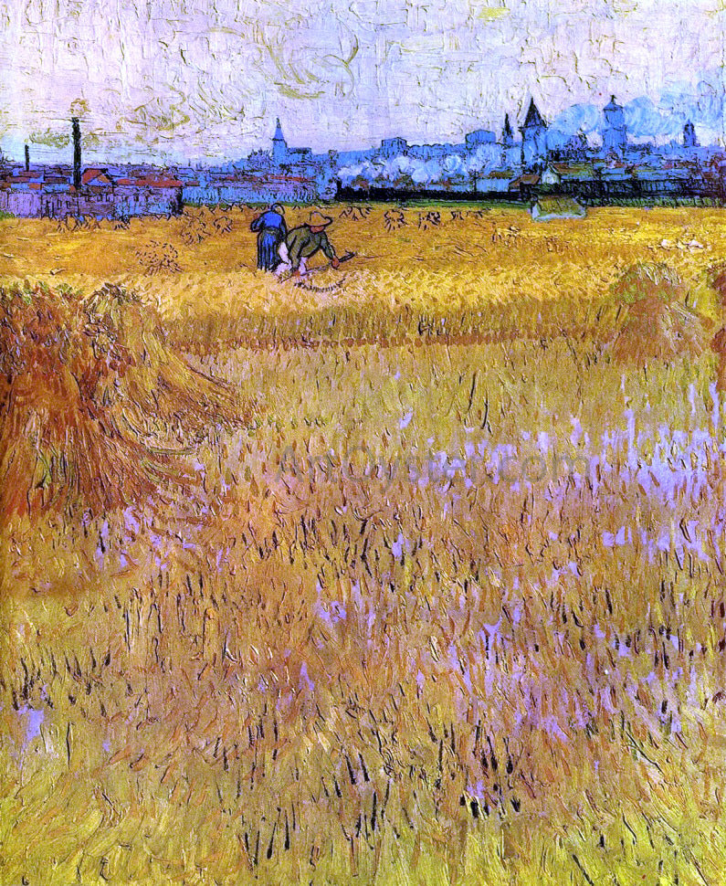 Vincent Van Gogh Arles: View from the Wheat Fields - Hand Painted Oil Painting