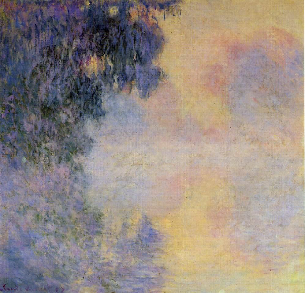  Claude Oscar Monet Arm of the Seine near Giverny in the Fog - Hand Painted Oil Painting