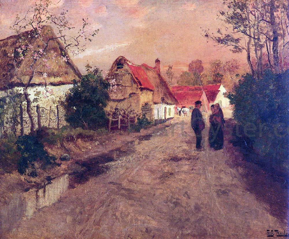 Fritz Thaulow Arques-La-Bataille, Normandie - Hand Painted Oil Painting