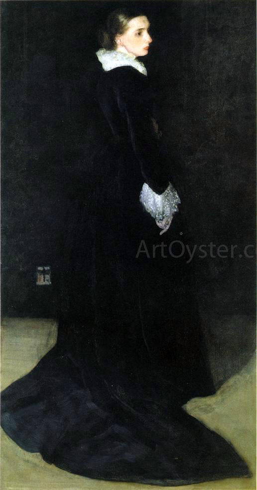 James McNeill Whistler Arrangement in Black, No. 2: Portrait of Mrs. Louis Huth - Hand Painted Oil Painting