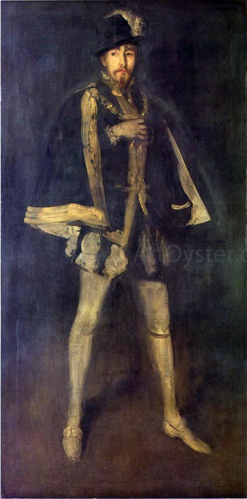James McNeill Whistler Arrangement in Black, No. 3: Sir Henry Irving as Philip II of Spain - Hand Painted Oil Painting