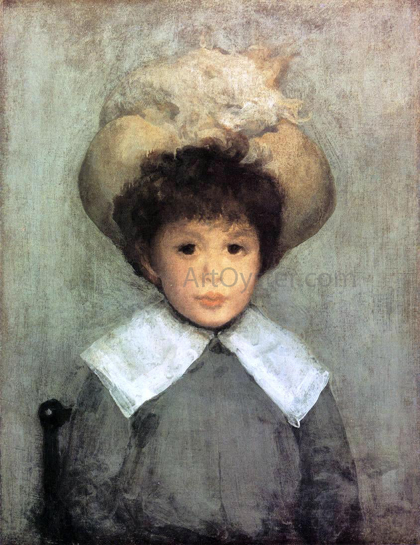 James McNeill Whistler Arrangement in Grey: Portrait of Master Stephen Manuel - Hand Painted Oil Painting