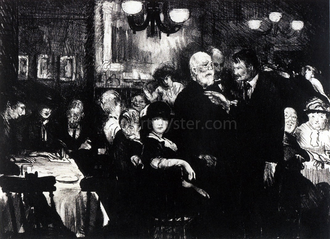 George Wesley Bellows Artists' Evening - Hand Painted Oil Painting