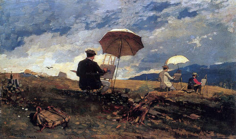 Winslow Homer Artists Sketching in the White Mountains - Hand Painted Oil Painting