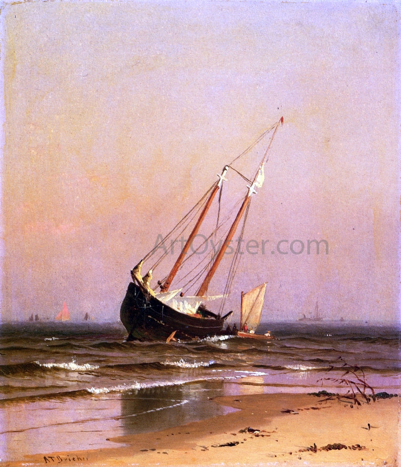 Alfred Thompson Bricher Ashore on Salisbury Beach - Hand Painted Oil Painting