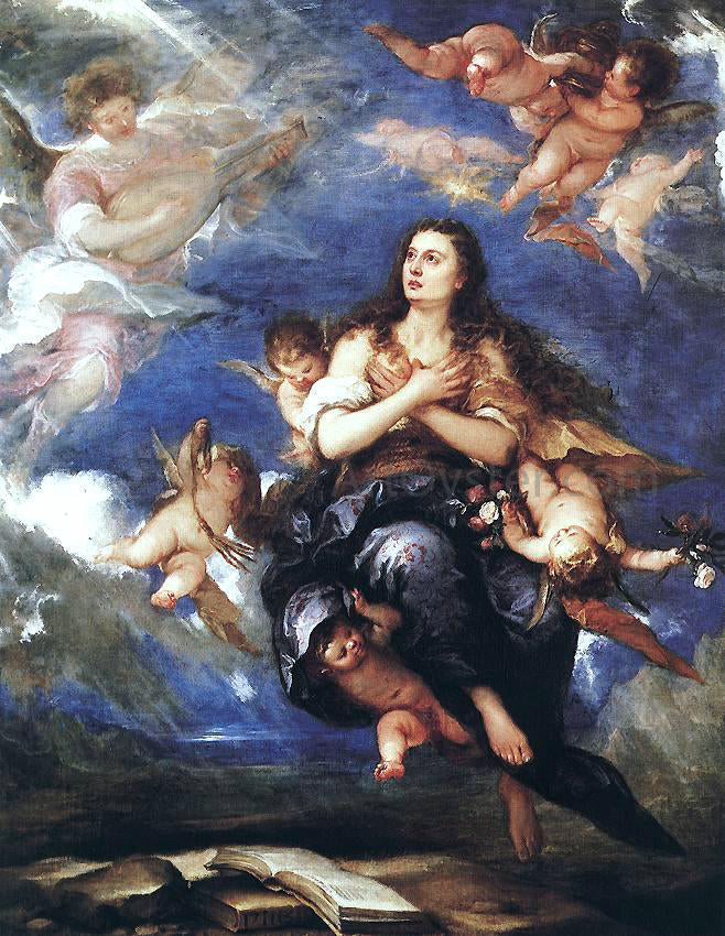 Jose Antolinez Assumption of Mary Magdalene - Hand Painted Oil Painting