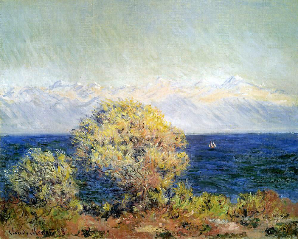 Claude Oscar Monet At Cap d'Antibes, Mistral Wind - Hand Painted Oil Painting