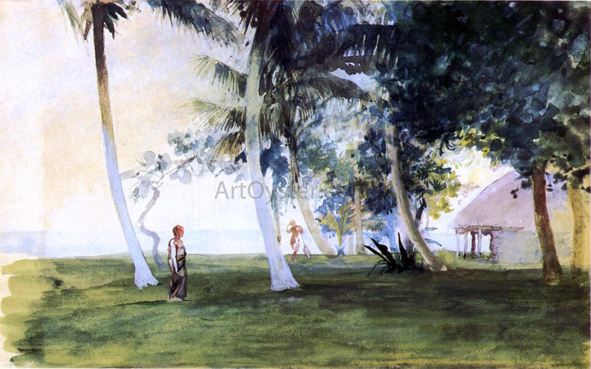 John La Farge At Dawn, In Front of Our House at vaiala, Upolu, Samoa - Hand Painted Oil Painting