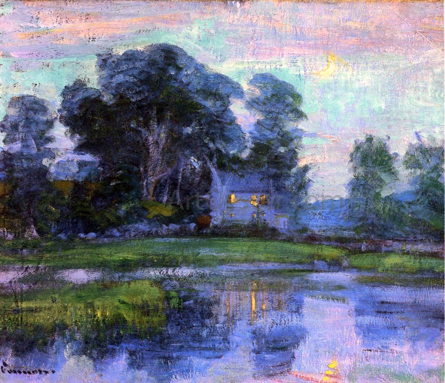 Robert Vonnoh At Eventime (also known as Home Sweet Home) - Hand Painted Oil Painting