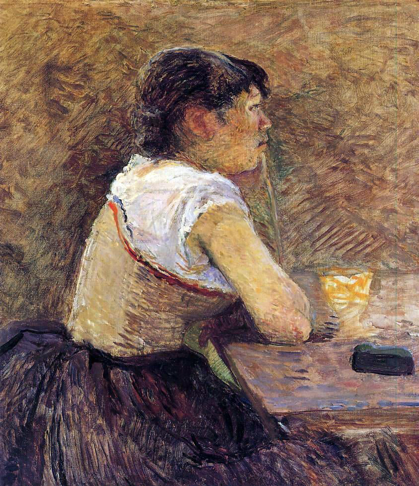 Henri De Toulouse-Lautrec At Gennelle, Absinthe Drinker - Hand Painted Oil Painting