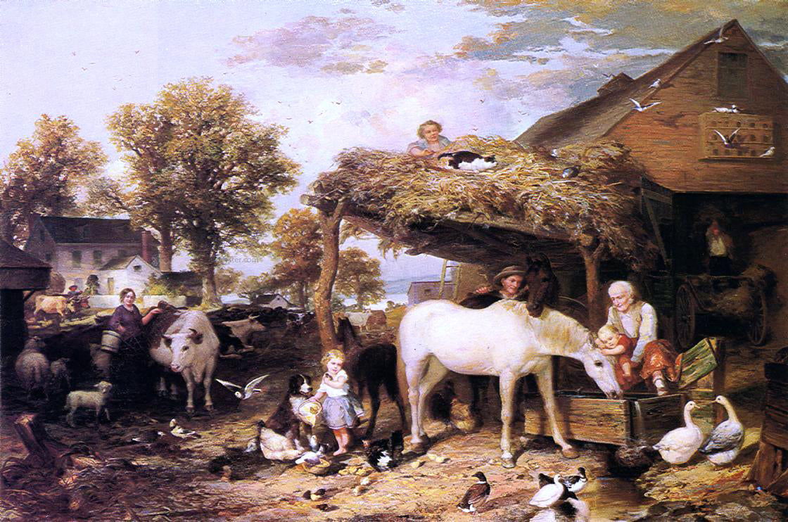 Jasper John Home on the Farm - Hand Painted Oil Painting