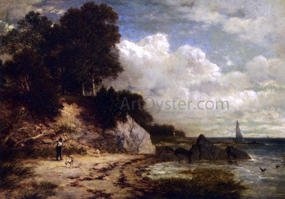 David Johnson At Larchmont Manor, Long Island Sound, New York - Hand Painted Oil Painting