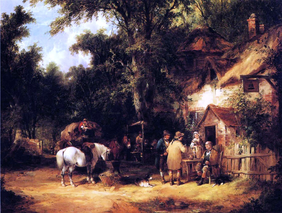 Senior William Shayer At the Bell Inn, Cadnam, New Forest - Hand Painted Oil Painting