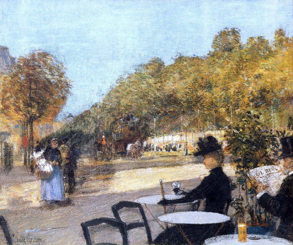 Frederick Childe Hassam At the Cafe - Hand Painted Oil Painting