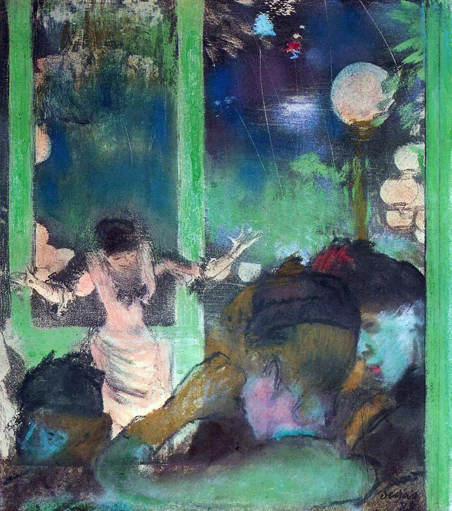 Edgar Degas At the Cafe des Ambassadeurs - Hand Painted Oil Painting