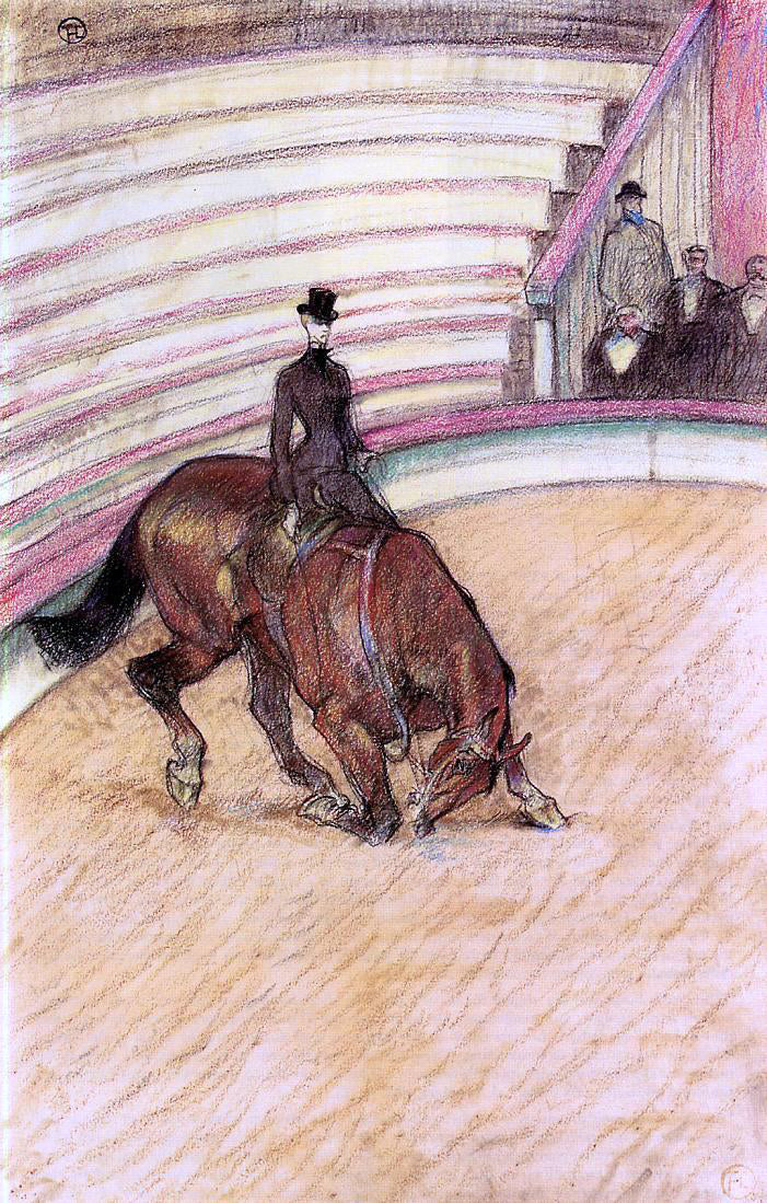 Henri De Toulouse-Lautrec At the Circus: Dressage - Hand Painted Oil Painting