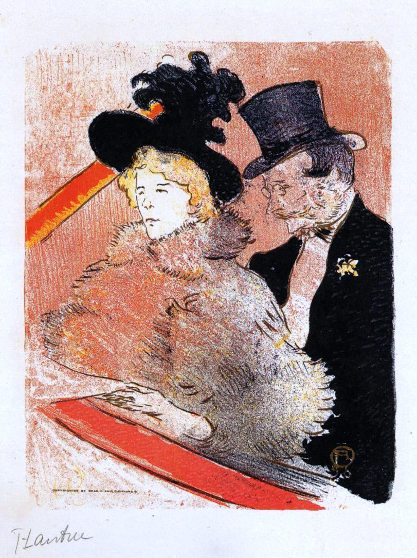 Henri De Toulouse-Lautrec At the Concert - Hand Painted Oil Painting