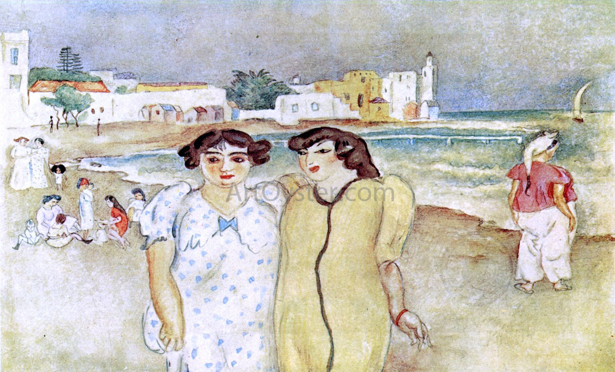 Jules Pascin At the Edge of a Lake in Tunisia - Hand Painted Oil Painting