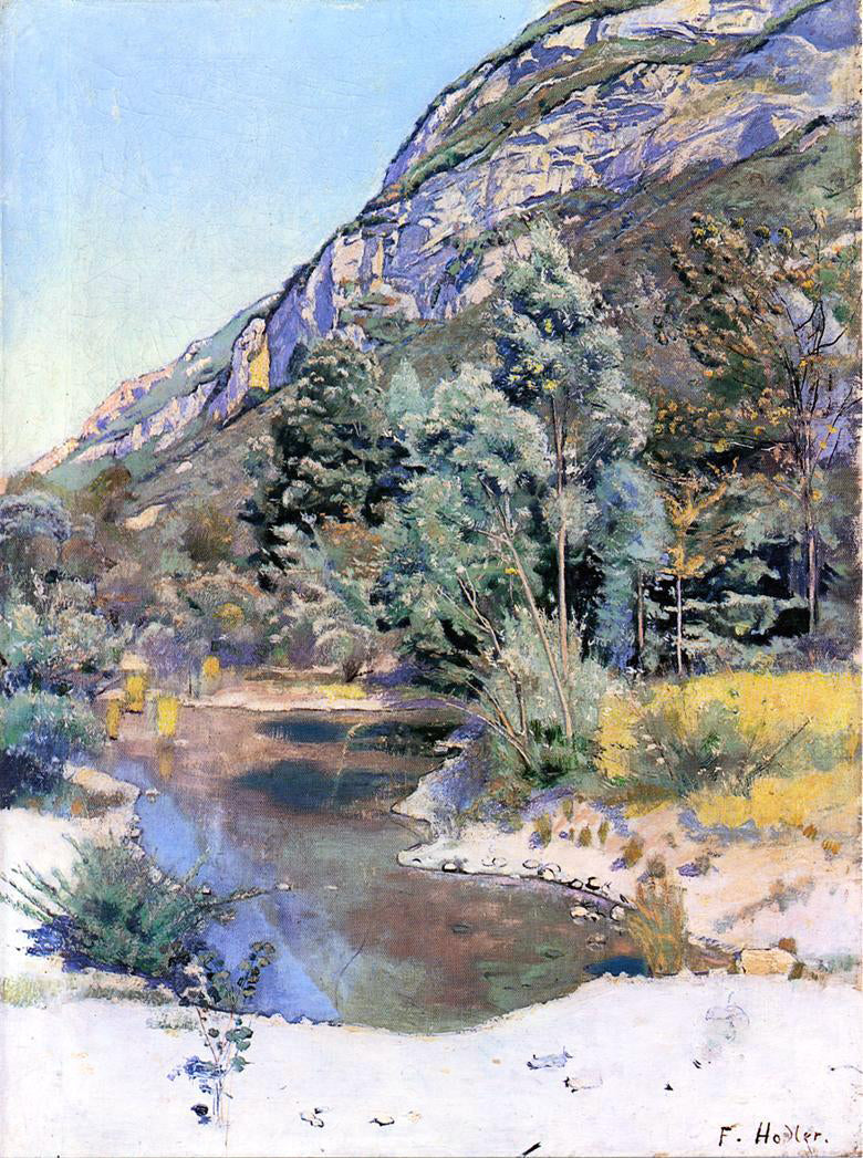 Ferdinand Hodler At the Foot of Mr. Saleve - Hand Painted Oil Painting