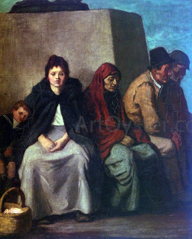 William Strang At The Foot Of The Statue - Hand Painted Oil Painting