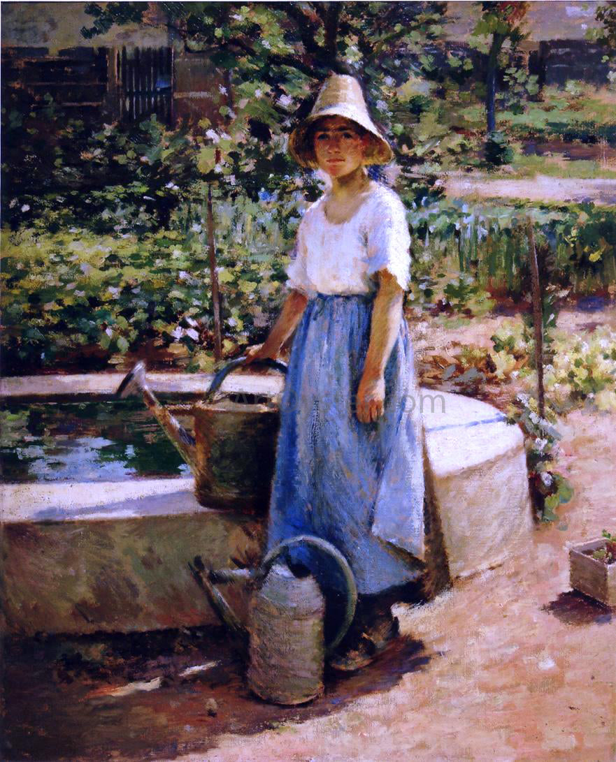  Theodore Robinson At the Fountain - Hand Painted Oil Painting