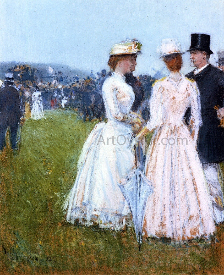 Frederick Childe Hassam At the Grand Prix in Paris - Hand Painted Oil Painting