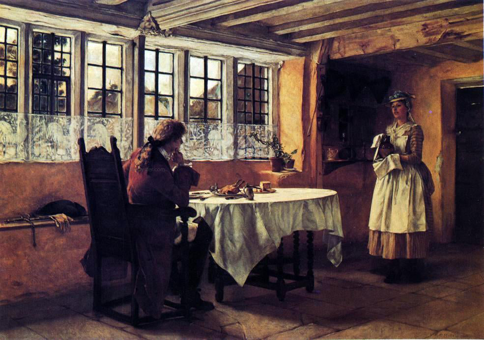 Francis David Millet At the Inn - Hand Painted Oil Painting