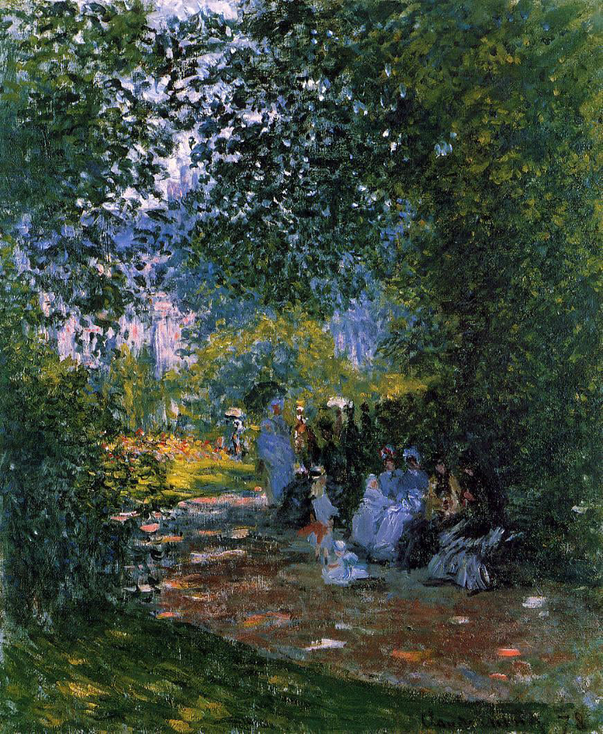 Claude Oscar Monet At the Parc Monceau - Hand Painted Oil Painting