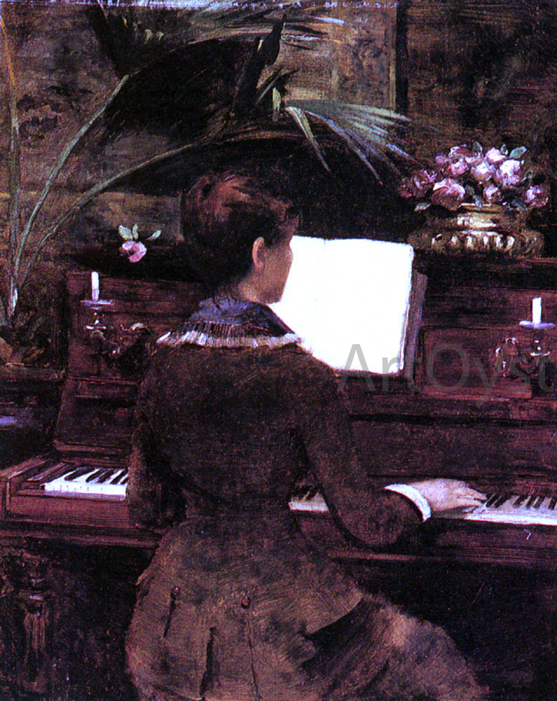 Louise Abbema At the Piano - Hand Painted Oil Painting