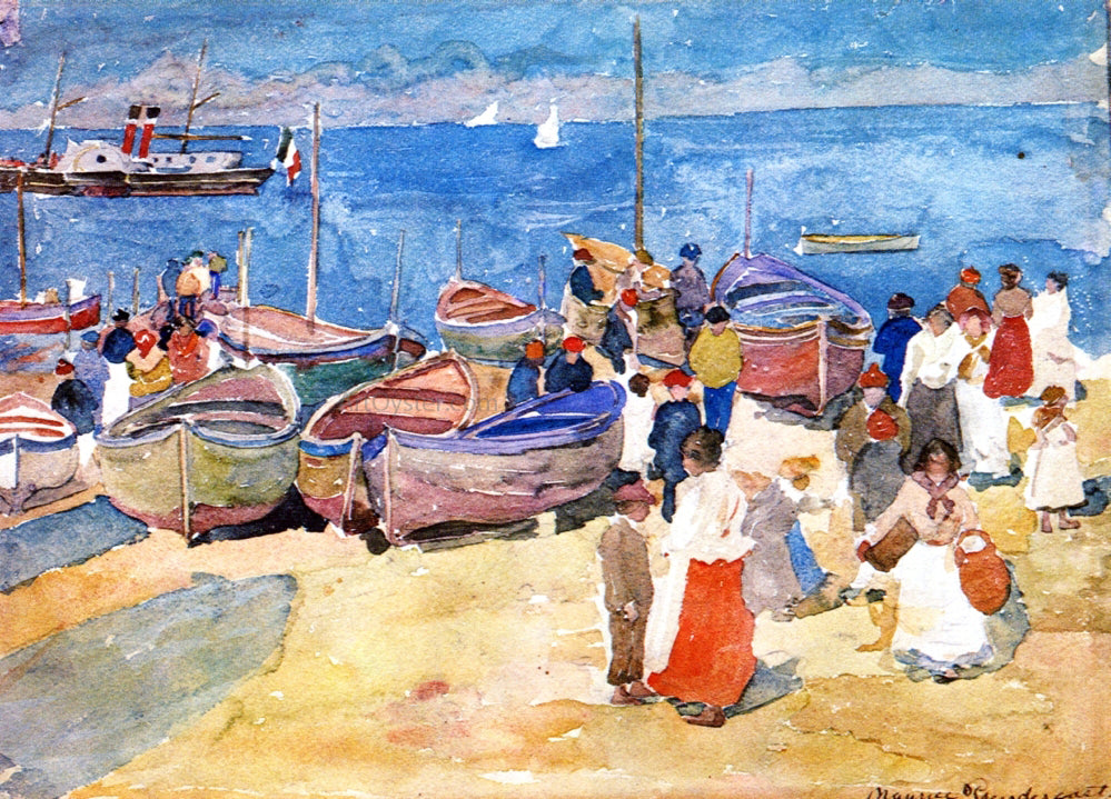 Maurice Prendergast At the Shore (Capri) - Hand Painted Oil Painting