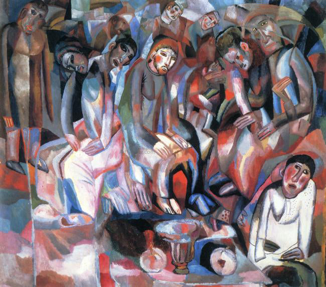 Pavel Filonov At the Table - Hand Painted Oil Painting