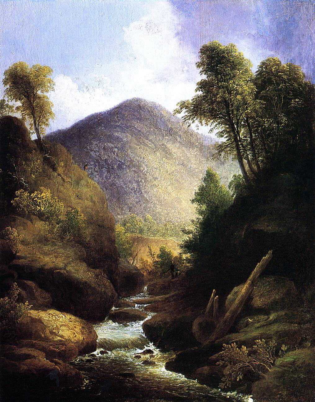 Thomas Doughty At the Waterfall - Hand Painted Oil Painting