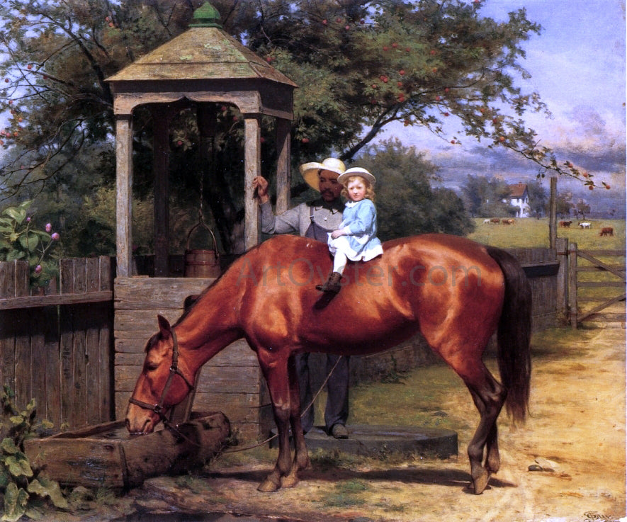 Seymour Joseph Guy A Watering Trough - Hand Painted Oil Painting