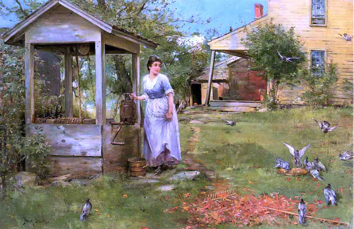 Henry Bacon At the Well - Hand Painted Oil Painting
