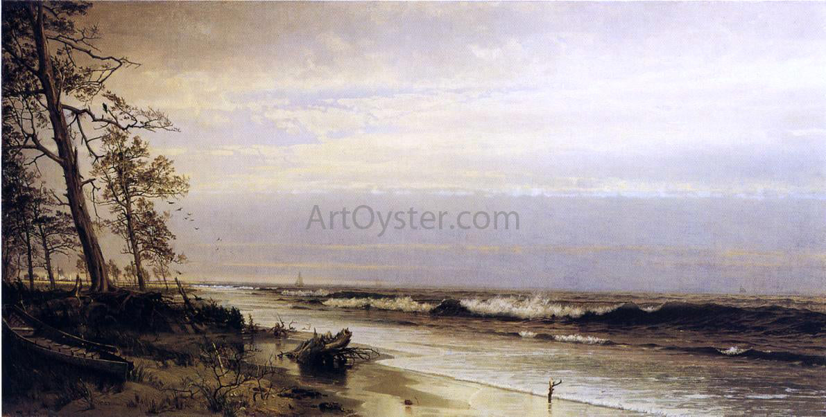 William Trost Richards Atlantic City Shoreline - Hand Painted Oil Painting