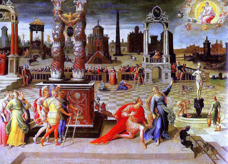 Antoine Caron Augustus and the Sibyl - Hand Painted Oil Painting